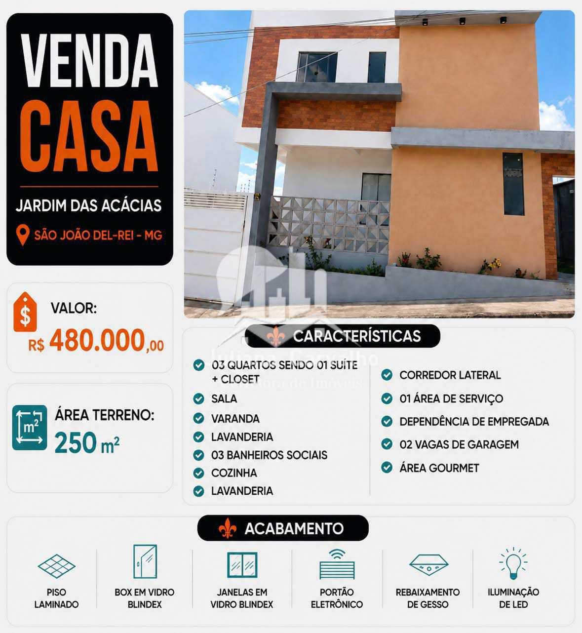 VENDA – CASA NO JARDIM DAS ACÁCIAS 📍 São João del-Rei – MG